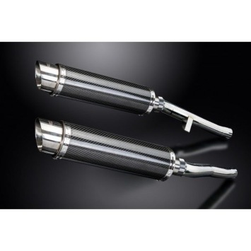 Delkevic slip-on kit Round Carbon 350mm zonder e-keur - GSX1400 K2-K4 (2001-2004)