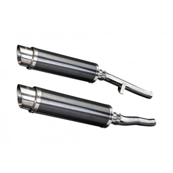 Delkevic slip-on kit Round Carbon 350mm zonder e-keur - GSX1400 K2-K4 (2001-2004)