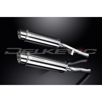 Delkevic slip-on kit Round RVS 350mm zonder e-keur - GSX1400 K2-K4 (2001-2004)
