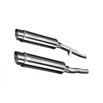 Delkevic slip-on kit Round RVS 350mm zonder e-keur - GSX1400 K2-K4 (2001-2004)