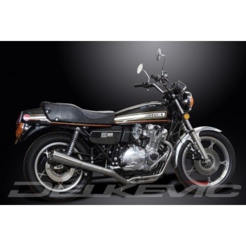 Delkevic volledig systeem Megaphone RVS 550mm zonder e-keur - GS1000 S/E (1978-1980)