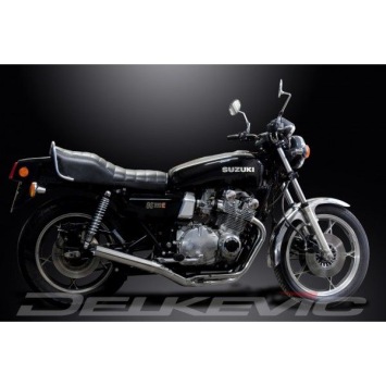 Delkevic volledig systeem Short Straight RVS 350mm zonder e-keur - GS1000 S/E (1978-1980)