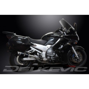 Delkevic slip-on kit Oval Carbon 225mm zonder e-keur - FJR1300 (2000-2005)