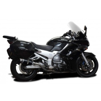 Delkevic slip-on kit Oval Carbon 225mm zonder e-keur - FJR1300 (2000-2005)