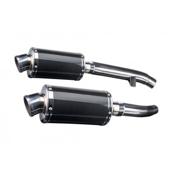 Delkevic slip-on kit Oval Carbon 225mm zonder e-keur - FJR1300 (2000-2005)