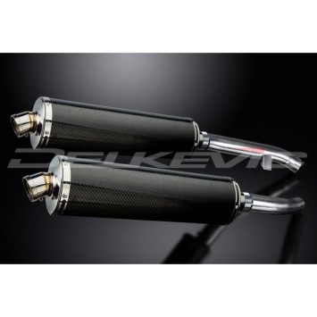 Delkevic slip-on kit Oval Carbon 450mm zonder e-keur - FJR1300 (2000-2005)