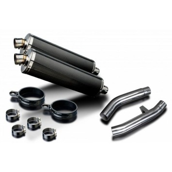 Delkevic slip-on kit Oval Carbon 450mm zonder e-keur - FJR1300 (2000-2005)