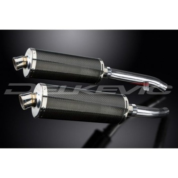 Delkevic slip-on kit Oval Carbon 350mm zonder e-keur - FJR1300 (2000-2005)