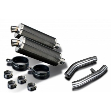 Delkevic slip-on kit Oval Carbon 350mm zonder e-keur - FJR1300 (2000-2005)