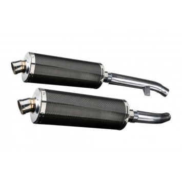 Delkevic slip-on kit Oval Carbon 350mm zonder e-keur - FJR1300 (2000-2005)