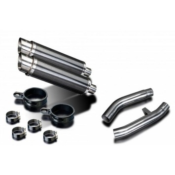 Delkevic slip-on kit Round Carbon 350mm zonder e-keur - FJR1300 (2000-2005)