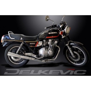 Delkevic volledig systeem Megaphone RVS 550mm zonder e-keur - GS1100G (1982-1984)