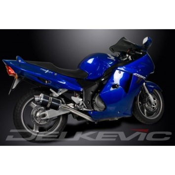 Delkevic volledig systeem Oval Carbon 225mm zonder e-keur - CBR1100XX BLACKBIRD (1996-2009)