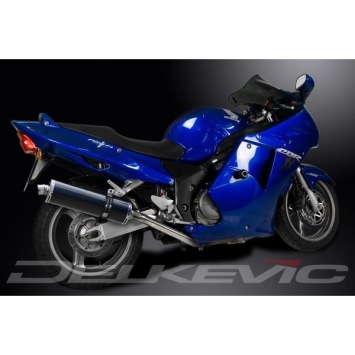 Delkevic volledig systeem Oval Carbon 450mm zonder e-keur - CBR1100XX BLACKBIRD (1996-2009)
