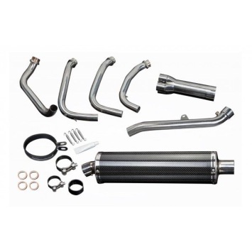 Delkevic volledig systeem Oval Carbon 450mm zonder e-keur - CBR1100XX BLACKBIRD (1996-2009)