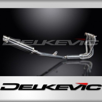 Delkevic volledig systeem Round Carbon 350mm zonder e-keur - CBR1100XX BLACKBIRD (1996-2009)