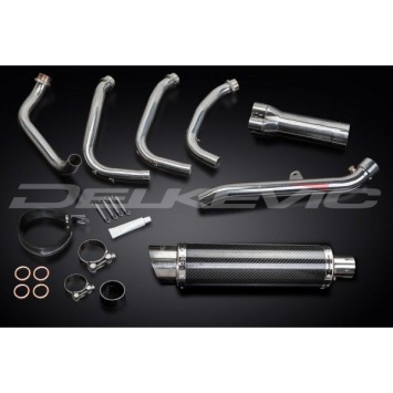 Delkevic volledig systeem Round Carbon 350mm zonder e-keur - CBR1100XX BLACKBIRD (1996-2009)