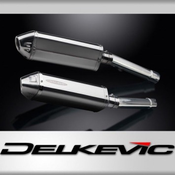 Delkevic slip-on kit Tri-Oval RVS 320mm zonder e-keur - CBR1100XX BLACKBIRD (1996-2009)