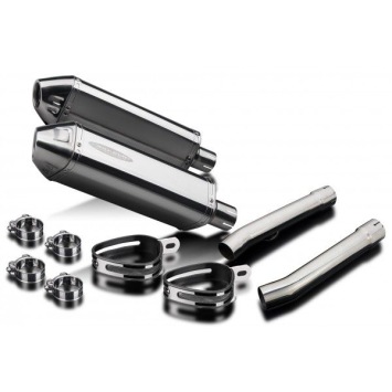 Delkevic slip-on kit Tri-Oval RVS 320mm zonder e-keur - CBR1100XX BLACKBIRD (1996-2009)