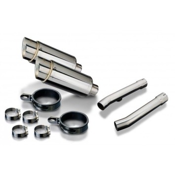 Delkevic slip-on kit Round RVS 200mm zonder e-keur - CBR1100XX BLACKBIRD (1996-2009)