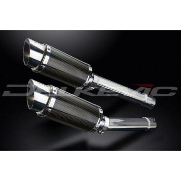 Delkevic slip-on kit Round Carbon 200mm zonder e-keur - CBR1100XX BLACKBIRD (1996-2009)