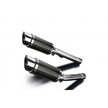 Delkevic slip-on kit Round Carbon 200mm zonder e-keur - CBR1100XX BLACKBIRD (1996-2009)