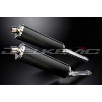 Delkevic slip-on kit Oval Carbon 450mm zonder e-keur - CBR1100XX BLACKBIRD (1996-2009)