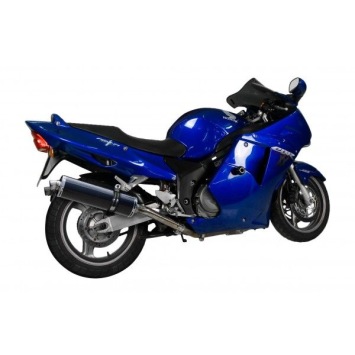 Delkevic slip-on kit Oval Carbon 450mm zonder e-keur - CBR1100XX BLACKBIRD (1996-2009)