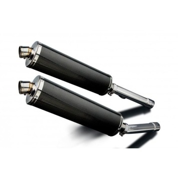 Delkevic slip-on kit Oval Carbon 450mm zonder e-keur - CBR1100XX BLACKBIRD (1996-2009)