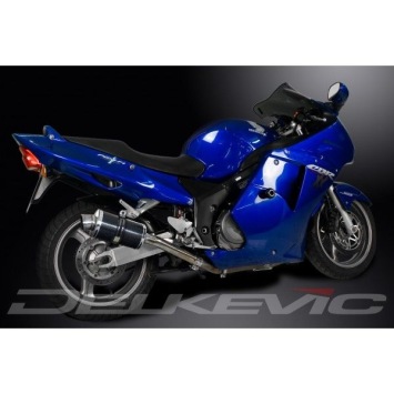 Delkevic slip-on kit Oval Carbon 225mm zonder e-keur - CBR1100XX BLACKBIRD (1996-2009)