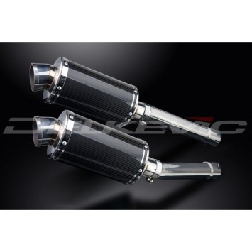 Delkevic slip-on kit Oval Carbon 225mm zonder e-keur - CBR1100XX BLACKBIRD (1996-2009)