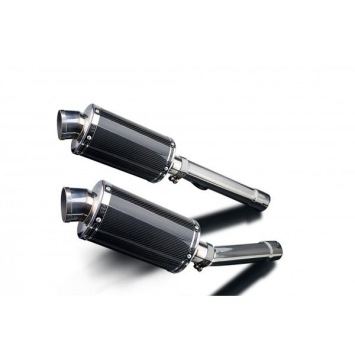 Delkevic slip-on kit Oval Carbon 225mm zonder e-keur - CBR1100XX BLACKBIRD (1996-2009)