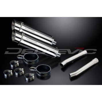 Delkevic slip-on kit Round RVS 350mm zonder e-keur - CBR1100XX BLACKBIRD (1996-2009)