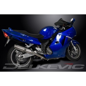 Delkevic slip-on kit Round RVS 350mm zonder e-keur - CBR1100XX BLACKBIRD (1996-2009)