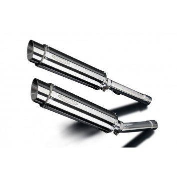 Delkevic slip-on kit Round RVS 350mm zonder e-keur - CBR1100XX BLACKBIRD (1996-2009)