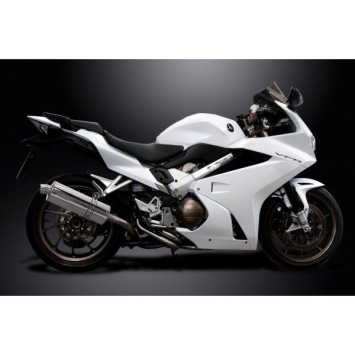 Delkevic volledig systeem Oval RVS 350mm zonder e-keur - VFR800F 14-19 VFR800X 15-9