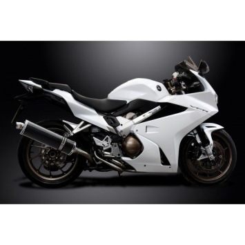 Delkevic volledig systeem Oval Carbon 450mm zonder e-keur - VFR800F 14-19 VFR800X 15-12