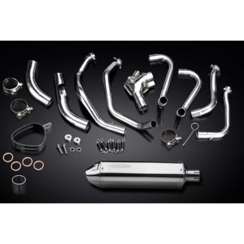 Delkevic volledig systeem Tri-Oval RVS 320mm zonder e-keur - VFR800F 14-19 VFR800X 15-15