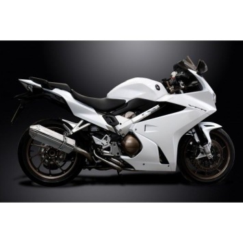 Delkevic volledig systeem Tri-Oval RVS 320mm zonder e-keur - VFR800F 14-19 VFR800X 15-15