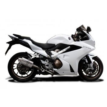 Delkevic volledig systeem Oval RVS 225mm zonder e-keur - VFR800F 14-19 VFR800X 15-16