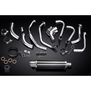 Delkevic volledig systeem Round Carbon 350mm zonder e-keur - VFR800F 14-19 VFR800X 15-17