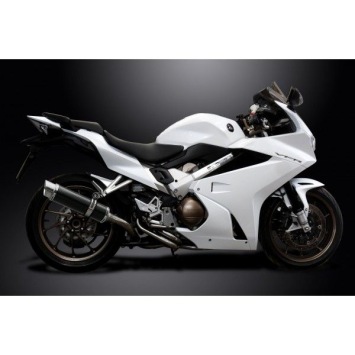 Delkevic volledig systeem Round Carbon 350mm zonder e-keur - VFR800F 14-19 VFR800X 15-17