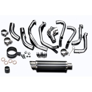 Delkevic volledig systeem Round Carbon 350mm zonder e-keur - VFR800F 14-19 VFR800X 15-17