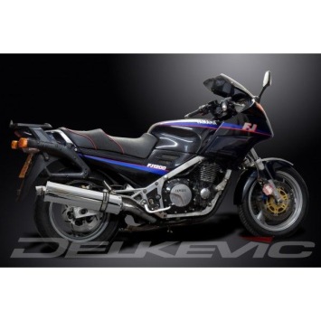 Delkevic volledig systeem Oval RVS 450mm zonder e-keur - FJ1200 (3CV) (1988-1990)