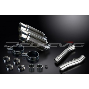 Delkevic slip-on kit Round Carbon 200mm zonder e-keur - FJ1100/1200 (1984-1987)