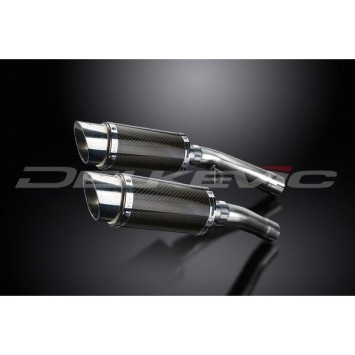 Delkevic slip-on kit Round Carbon 200mm zonder e-keur - FJ1100/1200 (1984-1987)