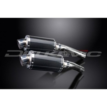 Delkevic slip-on kit Oval Carbon 225mm zonder e-keur - FJ1100/1200 (1984-1987)