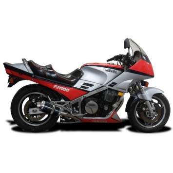 Delkevic slip-on kit Oval Carbon 225mm zonder e-keur - FJ1100/1200 (1984-1987)