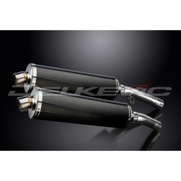 Delkevic slip-on kit Oval Carbon 450mm zonder e-keur - FJ1100/1200 (1984-1987)