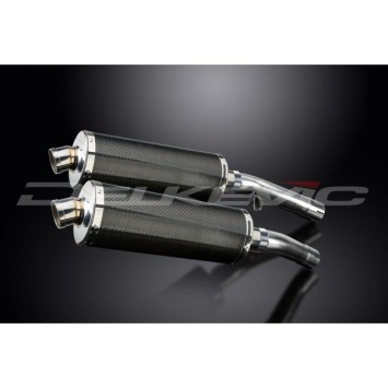 Delkevic slip-on kit Oval Carbon 350mm zonder e-keur - FJ1100/1200 (1984-1987)